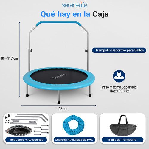 Trampolin Fitness Ajustable Serenelife Para Adulto Niños