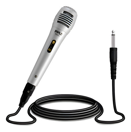 Micrófono Pyle Vocal Dinamico Profesional Pdmik1 Plata