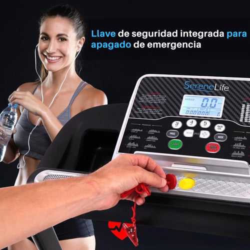 Caminadora Electrica Serenelife Slftrd26bt Bocinas Bluetooth Negro