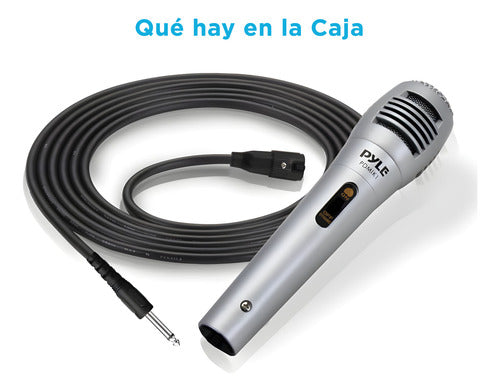 Micrófono Pyle Vocal Dinamico Profesional Pdmik1 Plata