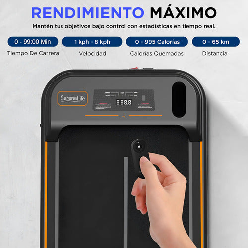 Caminadora Eléctrica Portátil Serenelife Slftrd14 Escritorio Negro